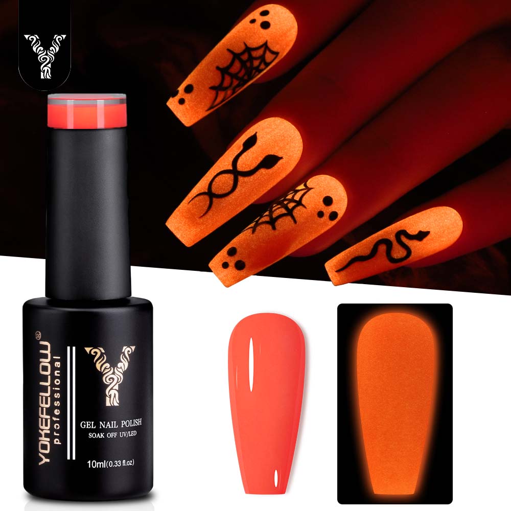 YOKEFELLOW Glow in the Dark เจ - Nail Art Orange บทวิจารณ์และราคา