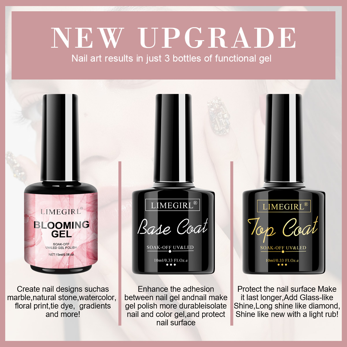 LIMEGIRL เล็บมัลติฟังก์ชั่นเจล - Nail Art Ombre บทวิจารณ์และราคา