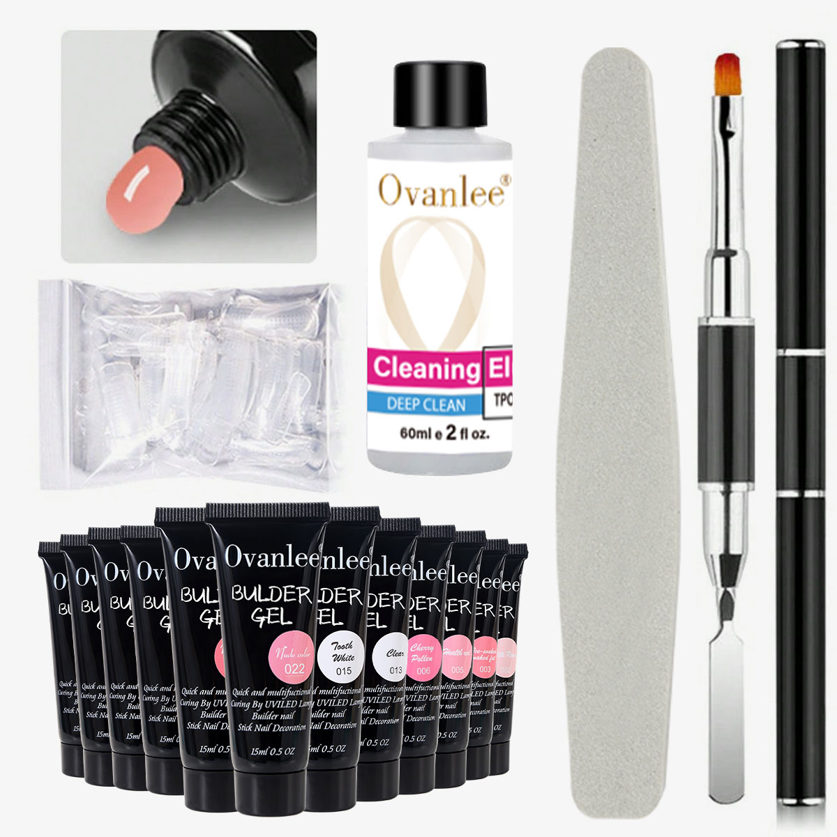 ชุดเจลต่อเล็บ Ovanlee 18 ชิ้น  - Nail Art Ombre บทวิจารณ์และราคา