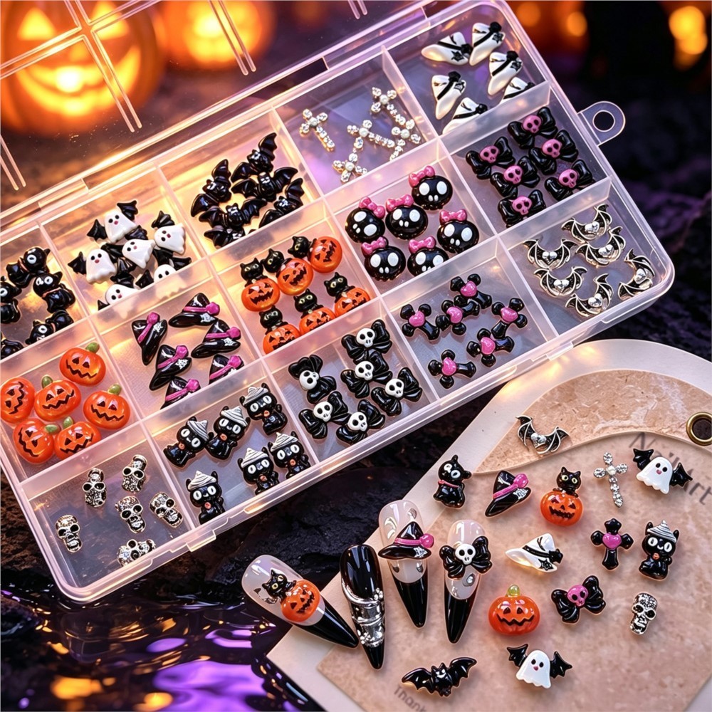 15 ช่อง 3D น่ารัก ลายฟักทอง/หั - Nail Art Valentines Day บทวิจารณ์และราคา