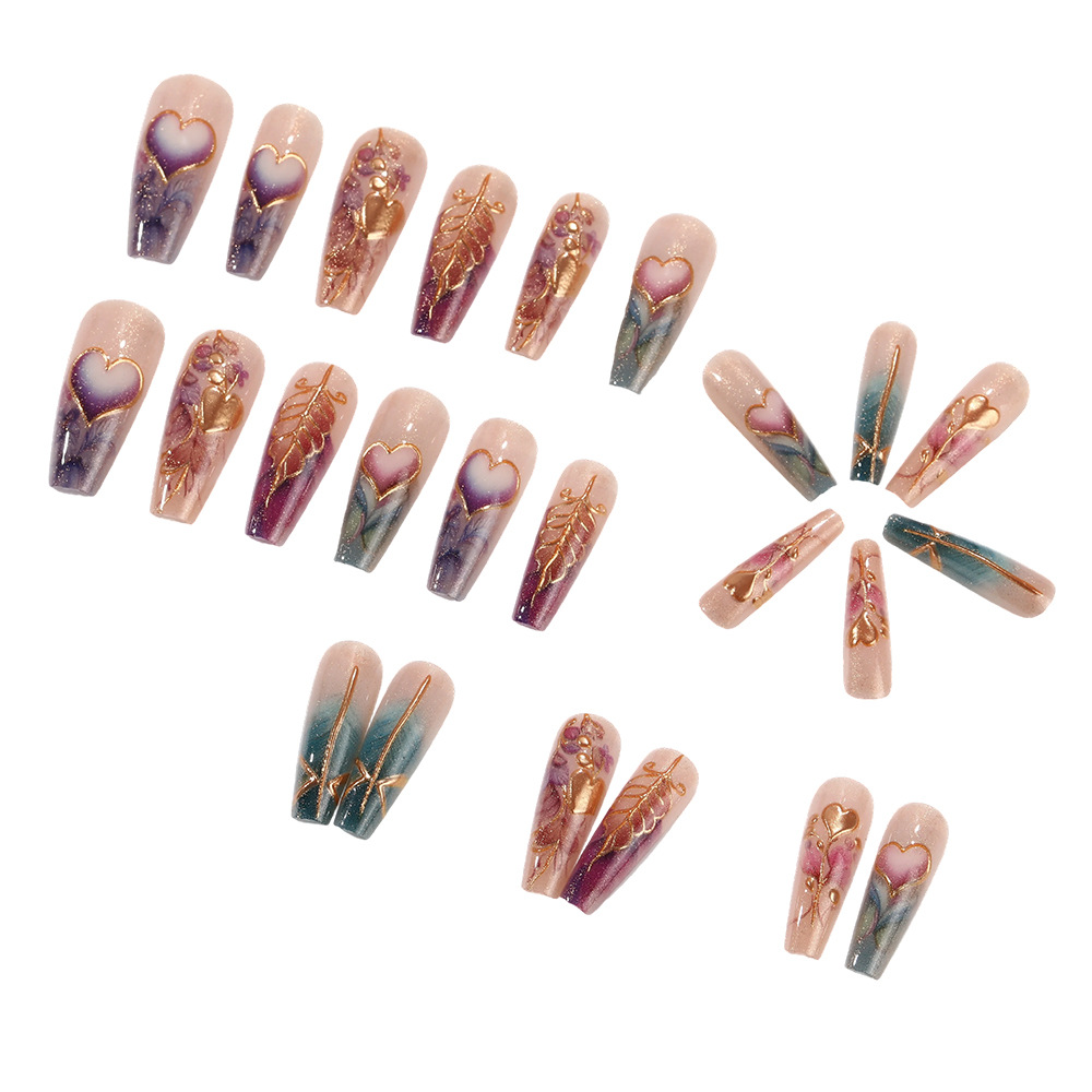 เล็บปลอม 3 มิติ 24 ชิ้น/ชุด สำ - Nail Art Orange บทวิจารณ์และราคา