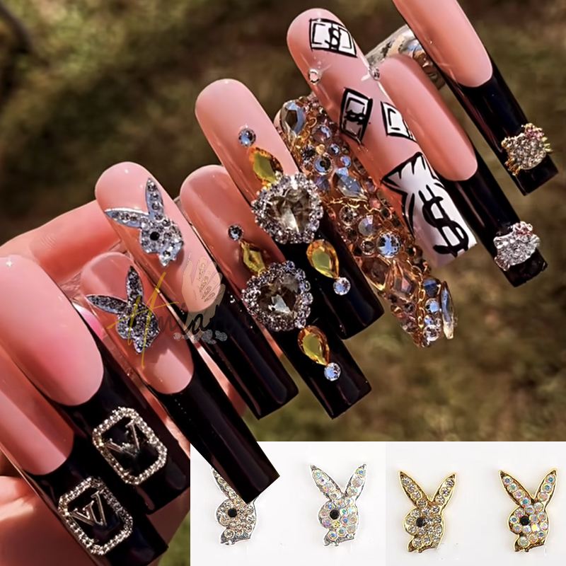 จี้ตกแต่งเล็บรูปหัวกระต่าย 3 ม - Nail Art Valentines Day บทวิจารณ์และราคา