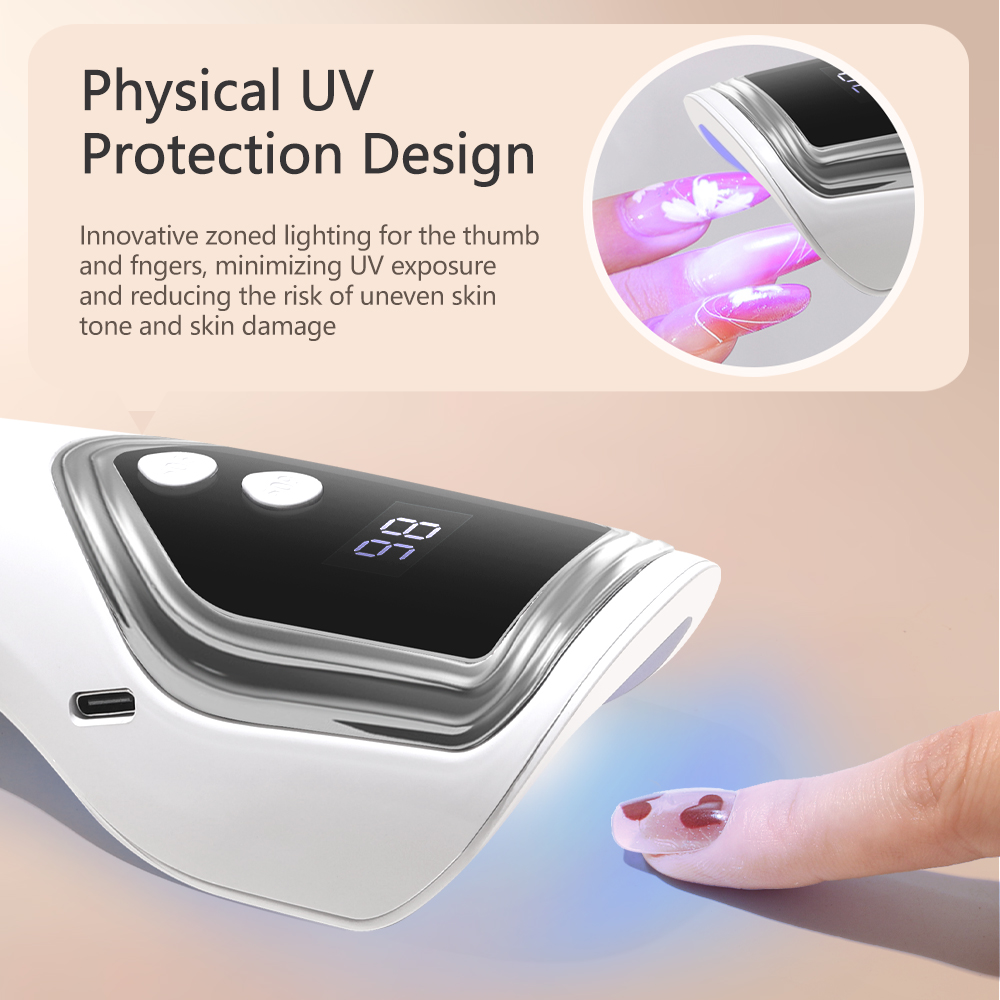 เครื่องอบเล็บ UV LED แบบพกพา ช - Nail Art Ombre บทวิจารณ์และราคา